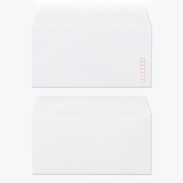 山櫻 封筒　洋長3　カマス貼　本ケント80 CoC　〒枠入 00404201 　1000枚/箱（ご注文単位1箱）【直送品】
