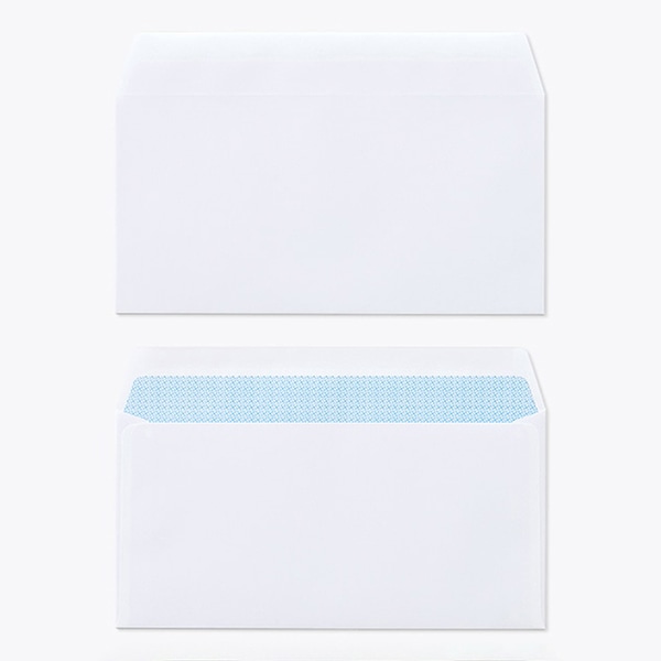 山櫻 封筒　洋長3　カマス貼　本ケント80　裏地紋青 CoC　〒枠なし 00404208 　1000枚/箱（ご注文単位1箱）【直送品】