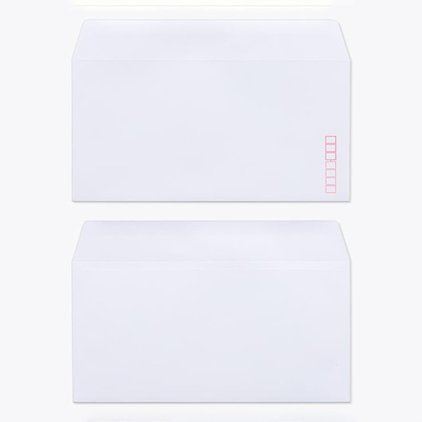 山櫻 封筒　洋長3　カマス貼　再生ケント100 CoC　〒枠入 00404213 　1000枚/箱（ご注文単位1箱）【直送品】