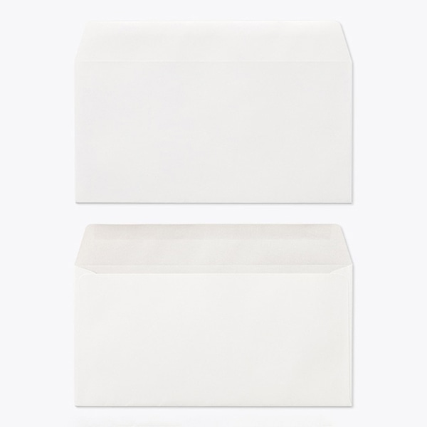 山櫻 封筒　洋長3　カマス貼　ミエナイ白100 CoC　〒枠なし 00404224 　1000枚/箱（ご注文単位1箱）【直送品】