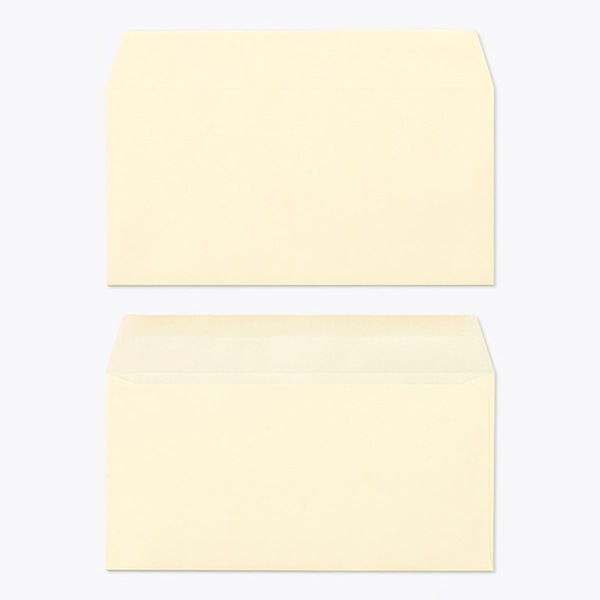 山櫻 封筒　洋長3　カマス貼　ミエナイクリーム100 CoC　〒枠なし 00404225 　1000枚/箱（ご注文単位1箱）【直送品】