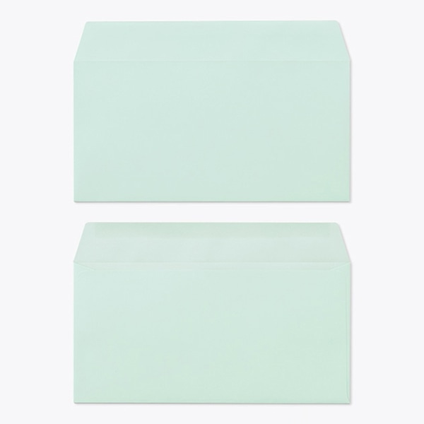 山櫻 封筒　洋長3　カマス貼　ミエナイグリーン100 CoC　〒枠なし 00404227 　1000枚/箱（ご注文単位1箱）【直送品】
