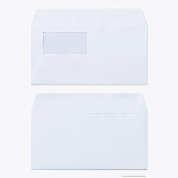 山櫻 封筒　洋長3窓付　カマス貼　再生ケント100 CoC　〒枠なし　A340 00404334 　1000枚/箱（ご注文単位1箱）【直送品】