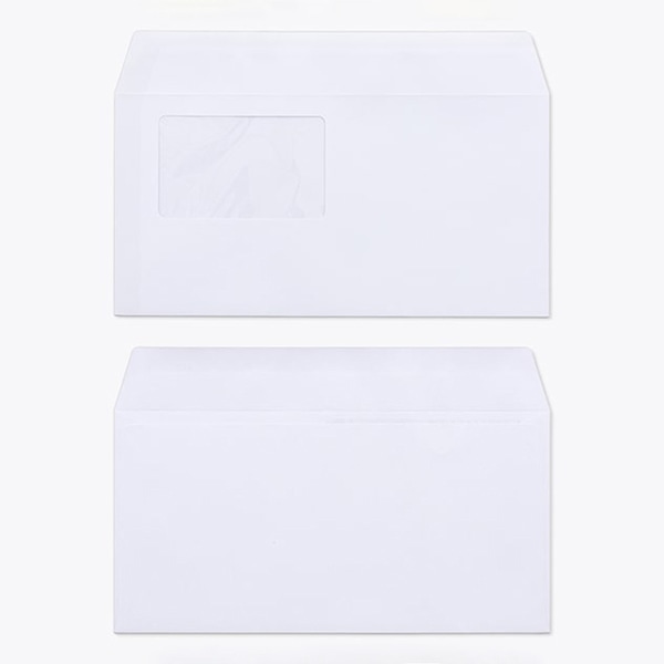 山櫻 封筒　洋長3窓付　カマス貼　再生ケント100 〒枠なし　B380 00404337 　1000枚/箱（ご注文単位1箱）【直送品】