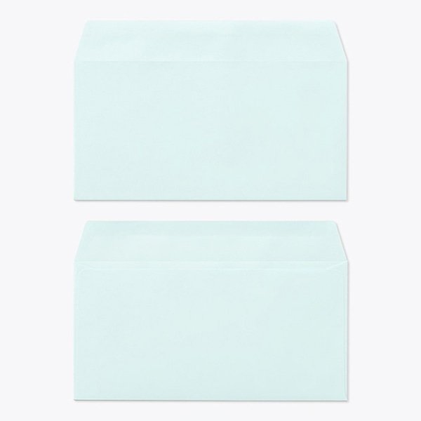 山櫻 封筒　洋長3　カマス貼　ECブルー100　グット CoC　〒枠なし 00404410 　1000枚/箱（ご注文単位1箱）【直送品】