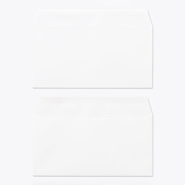 山櫻 封筒　洋長3　カマス貼　ECホワイト100　グット CoC　〒枠入 00404420 　1000枚/箱（ご注文単位1箱）【直送品】