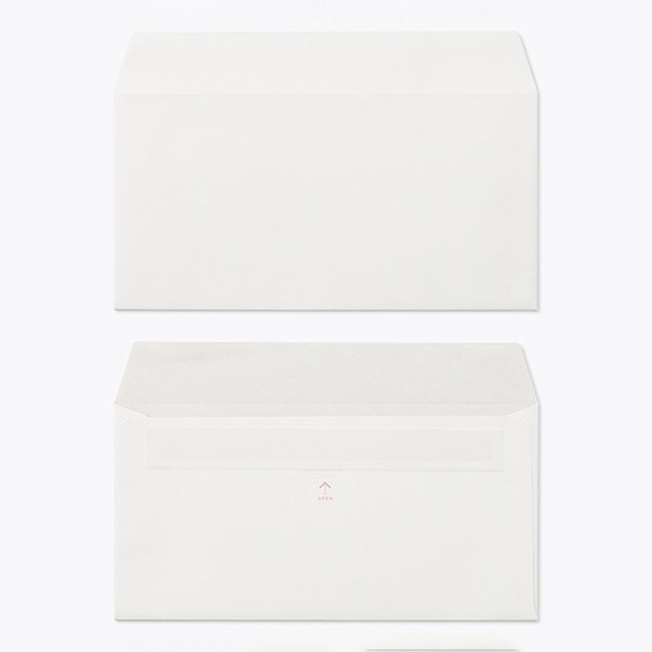 山櫻 封筒　洋長3　カマス貼　ミエナイ白100　開封UP グット　CoC　〒枠なし 00404702 　1000枚/箱（ご注文単位1箱）【直送品】