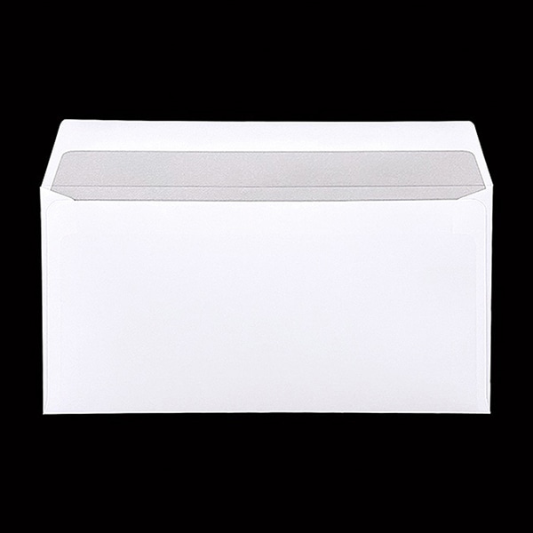 山櫻 封筒　洋長3　カマス貼　竹ホワイト100 裏地紋墨　CoC　〒枠なし 00404819 　1000枚/箱（ご注文単位1箱）【直送品】