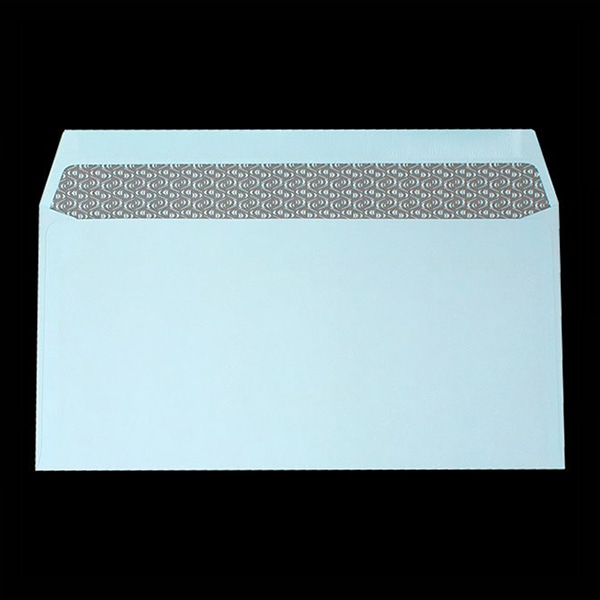 山櫻 封筒　洋長3　カマス貼　ヨミニクイ　ECブルー CoC100　〒枠なし 00404916 　1000枚/箱（ご注文単位1箱）【直送品】