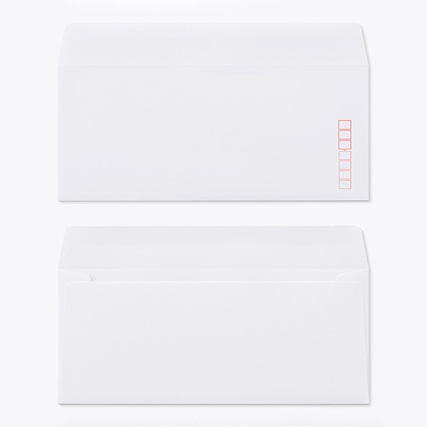 山櫻 封筒　洋5　カマス貼　本ケント100 CoC　〒枠入 00406013 　500枚/箱（ご注文単位1箱）【直送品】