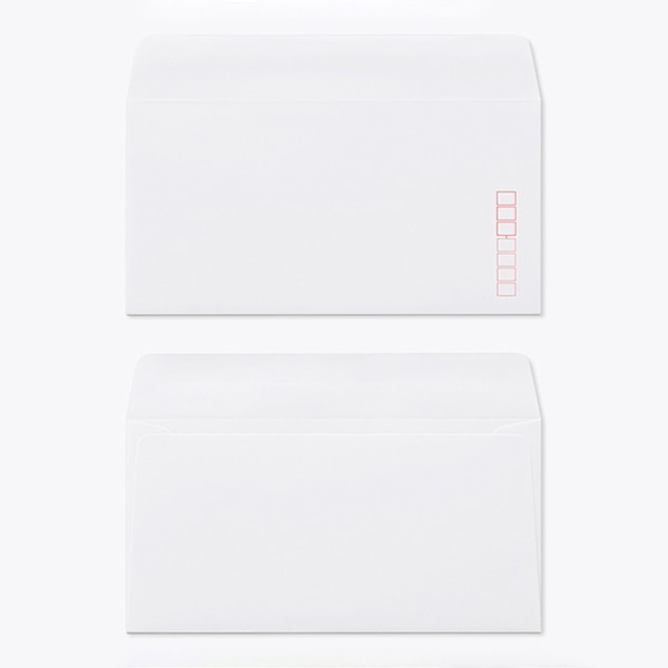 山櫻 封筒　洋6　カマス貼　本ケント100 CoC　〒枠入 00407015 　500枚/箱（ご注文単位1箱）【直送品】