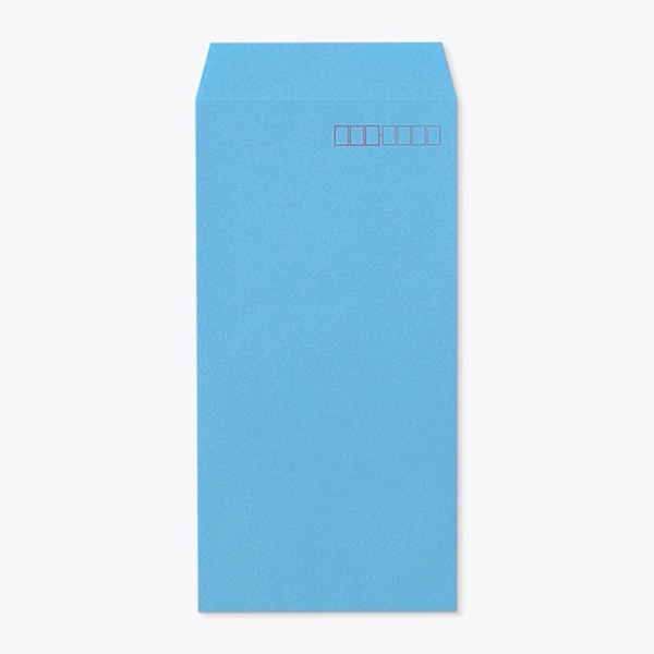 山櫻 封筒　長3　スミ貼　Kブルー70 CoC　〒枠入 00513021 　1000枚/箱（ご注文単位1箱）【直送品】