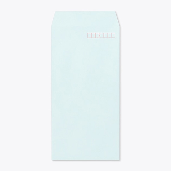 山櫻 封筒　長3　スミ貼　ミエナイブルー80 CoC　〒枠入 00513145 　1000枚/箱（ご注文単位1箱）【直送品】