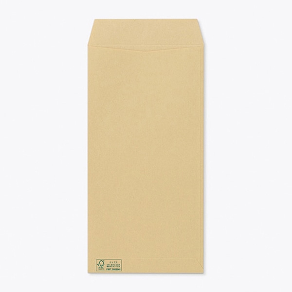 山櫻 封筒　長3　スミ貼　クラフト85 森林認証マーク入　〒枠入 00513402 　1000枚/箱（ご注文単位1箱）【直送品】