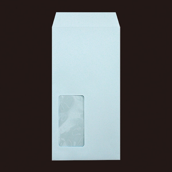 山櫻 封筒　長3窓付　スミ貼　ECブルー80 CoC　〒枠なし　LP-HL　A1450 00513811 　500枚/箱（ご注文単位1箱）【直送品】