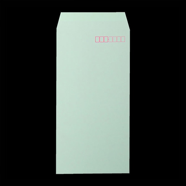 山櫻 封筒　長3　スミ貼　ヨミニクイ　ECグリーン80 CoC　〒枠入 00513820 　1000枚/箱（ご注文単位1箱）【直送品】