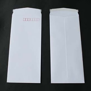 山櫻 封筒　長4　中貼　白一重　本ケント　110S 丸ベロ　スラット　CoC　〒枠入 00516101 　1000枚/箱（ご注文単位1箱）【直送品】