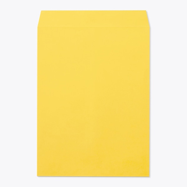 山櫻 封筒　角0　中貼　Kイエロー100 〒枠なし 00524005 　500枚/箱（ご注文単位1箱）【直送品】