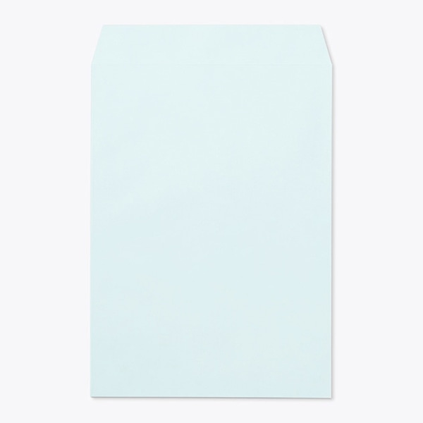 山櫻 封筒　角2　スミ貼　ミエナイブルー100 CoC　〒枠なし 00534085 　500枚/箱（ご注文単位1箱）【直送品】