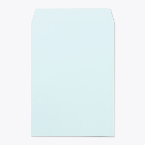 山櫻 封筒　角2　スミ貼　ECブルー100 森林認証マーク入　〒枠なし 00534254 　500枚/箱（ご注文単位1箱）【直送品】