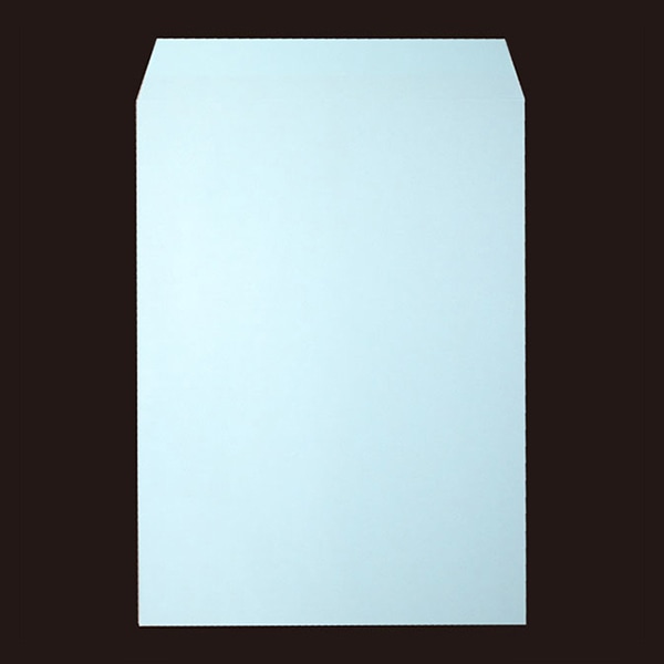 山櫻 封筒　角2　スミ貼　ヨミニクイ　ECブルー100 CoC　〒枠なし 00534511 　500枚/箱（ご注文単位1箱）【直送品】