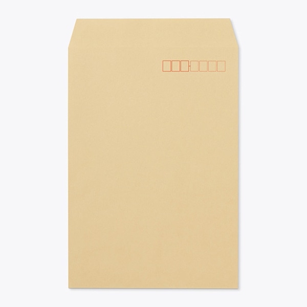 山櫻 封筒　角20　スミ貼　クラフト85 CoC　〒枠入 00536005 　500枚/箱（ご注文単位1箱）【直送品】