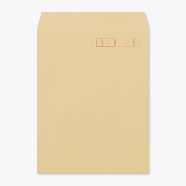 山櫻 封筒 角3 スミ貼 クラフト85 CoC 〒枠入 00542003 500枚/箱(ご注文単位1箱)【直送品】