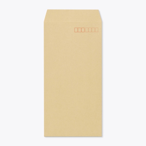 山櫻 封筒　長3　スミ貼　間伐材クラフト85　マーク入 〒枠入 00562192 　1000枚/箱（ご注文単位1箱）【直送品】