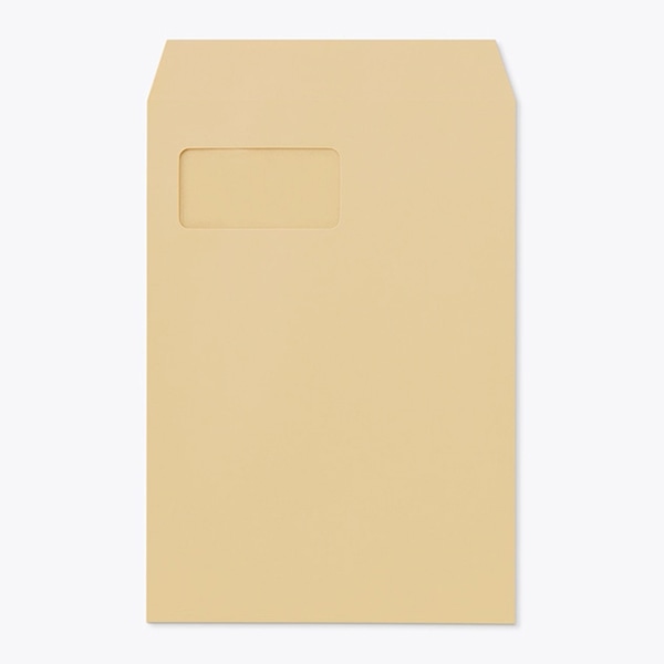 山櫻 封筒　角20窓付　スミ貼　クラフト85 CoC　〒枠なし　LP-HL　C1500 00562662 　500枚/箱（ご注文単位1箱）【直送品】