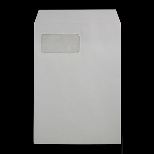 山櫻 封筒 角20窓付 スミ貼 ECグレイ100 CoC 〒枠なし LP-HL C1740 00562664 500枚/箱(ご注文単位1箱)【直送品】