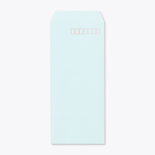 山櫻 封筒　長4　中貼　ECブルー80　スラット CoC　〒枠入 00563128 　1000枚/箱（ご注文単位1箱）【直送品】