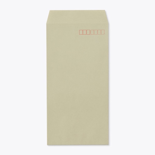 山櫻 封筒　長3　スミ貼　Kグレイ85　グット CoC　〒枠入 00563377 　1000枚/箱（ご注文単位1箱）【直送品】