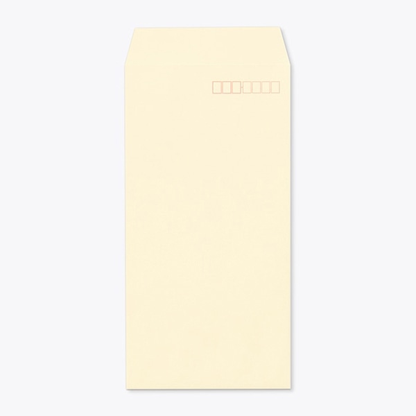 山櫻 封筒　長3　スミ貼　ミエナイクリーム80　スラット CoC　〒枠入 00563581 　1000枚/箱（ご注文単位1箱）【直送品】