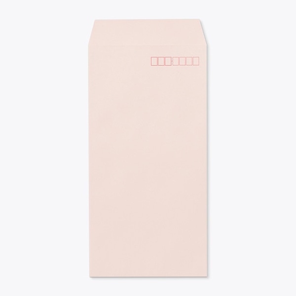 山櫻 封筒　長3　スミ貼　ミエナイピンク80　スラット CoC　〒枠入 00563582 　1000枚/箱（ご注文単位1箱）【直送品】