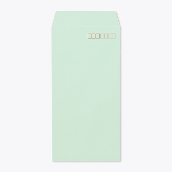 山櫻 封筒　長3　スミ貼　ミエナイグリーン80　スラット CoC　〒枠入 00563583 　1000枚/箱（ご注文単位1箱）【直送品】