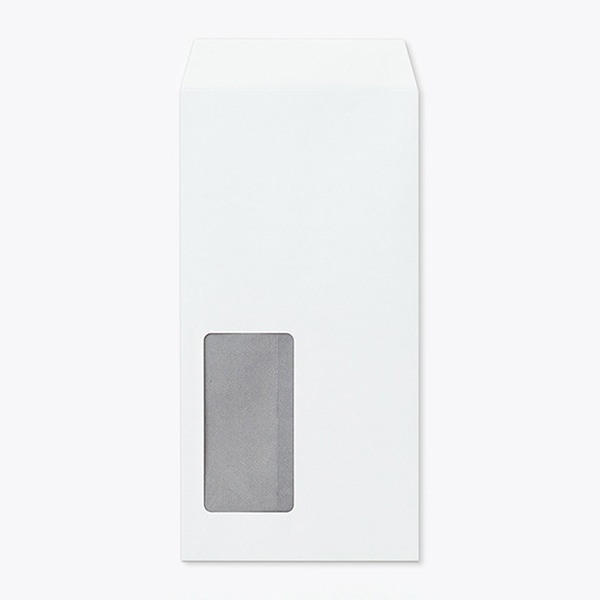 山櫻 封筒　長3窓付　中貼　竹ホワイト80　裏地紋墨 CoC　〒枠なし　A950 00564008 　1000枚/箱（ご注文単位1箱）【直送品】