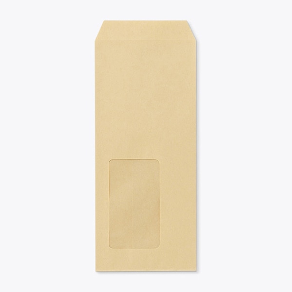 山櫻 封筒　長4窓付　中貼　クラフト70 CoC　〒枠なし　A10 00564041 　1000枚/箱（ご注文単位1箱）【直送品】