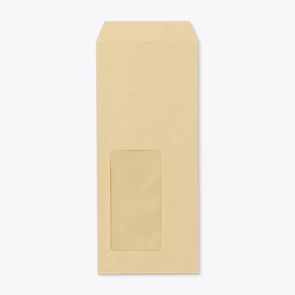 山櫻 封筒　長4窓付　中貼　クラフト70 CoC　〒枠なし　A20 00564046 　1000枚/箱（ご注文単位1箱）【直送品】