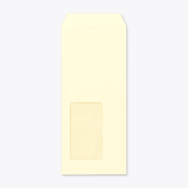 山櫻 封筒　長4窓付　中貼　ECクリーム80 CoC　〒枠なし　A711 00564071 　1000枚/箱（ご注文単位1箱）【直送品】