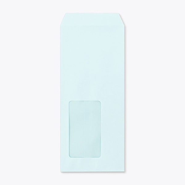 山櫻 封筒　長4窓付　中貼　ECブルー80 CoC　〒枠なし　A715 00564075 　1000枚/箱（ご注文単位1箱）【直送品】