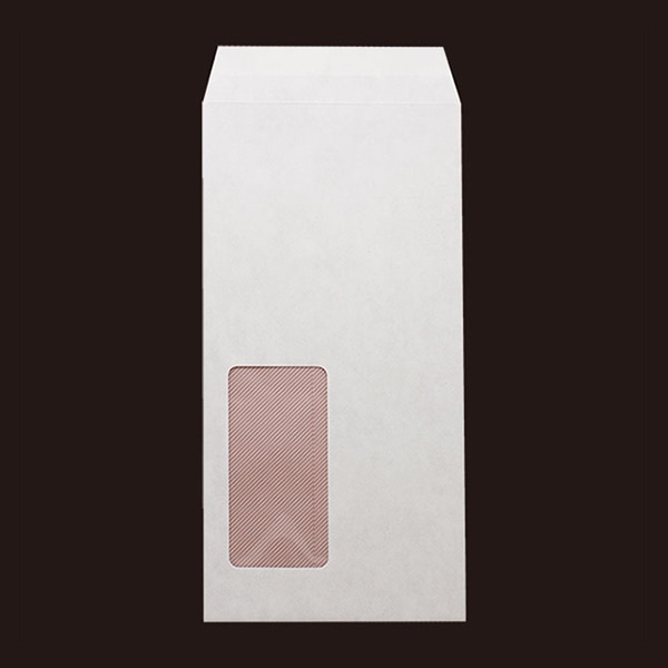 山櫻 封筒　長3窓付　中貼　ホワイトR4070 裏地紋茶　CoC　〒枠なし　A8522 00564164 　1000枚/箱（ご注文単位1箱）【直送品】