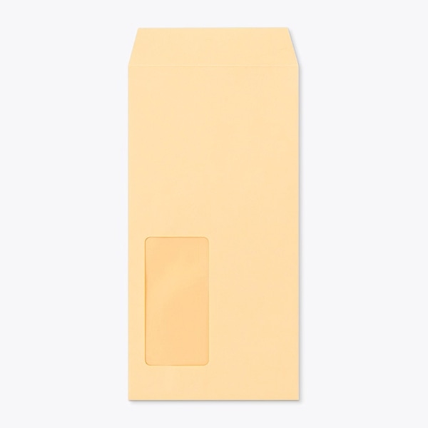 山櫻 封筒　長3窓付　中貼　ECオレンジ80 〒枠なし　A749 00564190 　1000枚/箱（ご注文単位1箱）【直送品】