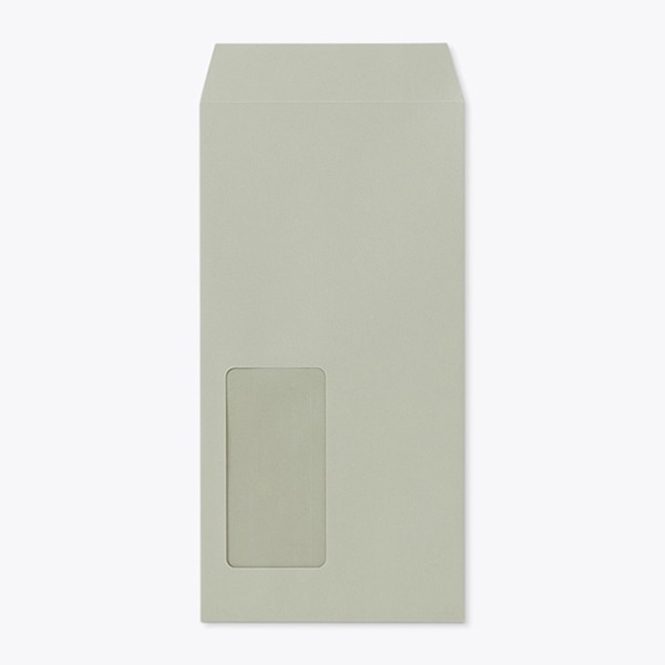 山櫻 封筒　長3窓付　中貼　Kグレイ85ピタット CoC　〒枠なし　A644P 00564370 　1000枚/箱（ご注文単位1箱）【直送品】