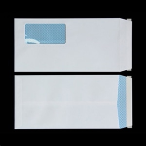 山櫻 封筒　長3窓付　中貼　本ケント80　裏地紋青 スラット　CoC　〒枠なし　A460 00564454 　1000枚/箱（ご注文単位1箱）【直送品】