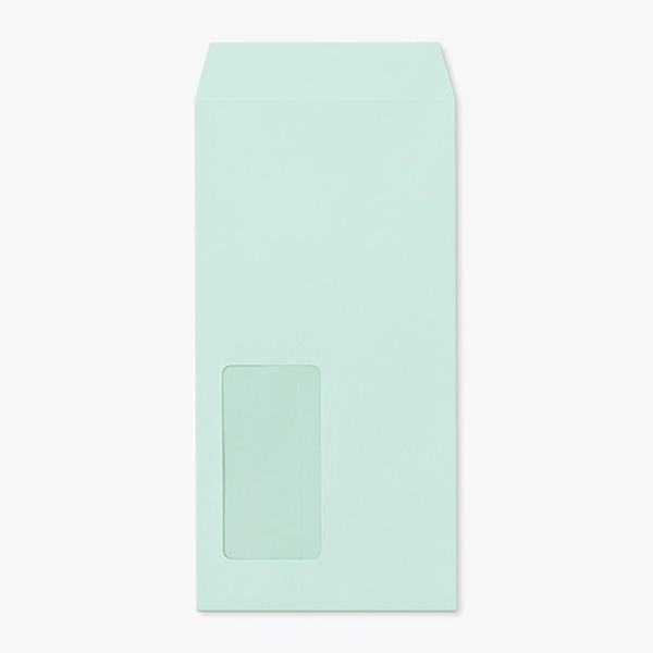 山櫻 封筒　長3窓付　中貼　ECグリーン80　スラット CoC　〒枠なし　A723 00564461 　1000枚/箱（ご注文単位1箱）【直送品】