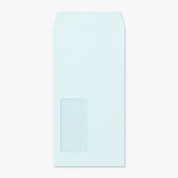 山櫻 封筒　長3窓付　中貼　ECブルー80　スラット CoC　〒枠なし　A725 00564463 　1000枚/箱（ご注文単位1箱）【直送品】