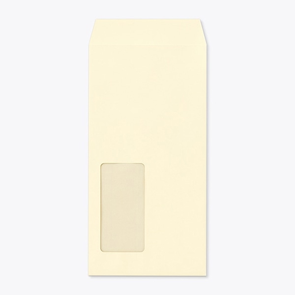 山櫻 封筒　長3窓付　中貼　ミエナイクリーム80 CoC　スラット　〒枠なし　A851 00564468 　1000枚/箱（ご注文単位1箱）【直送品】