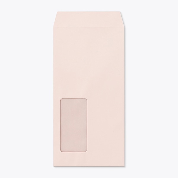山櫻 封筒　長3窓付　中貼　ミエナイピンク80 スラット　CoC　〒枠なし　A852 00564469 　1000枚/箱（ご注文単位1箱）【直送品】