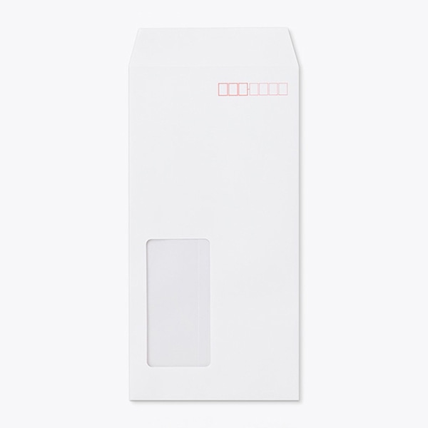 山櫻 封筒　長3窓付　中貼　本ケント100 CoC　〒枠入　A440W 00564511 　1000枚/箱（ご注文単位1箱）【直送品】