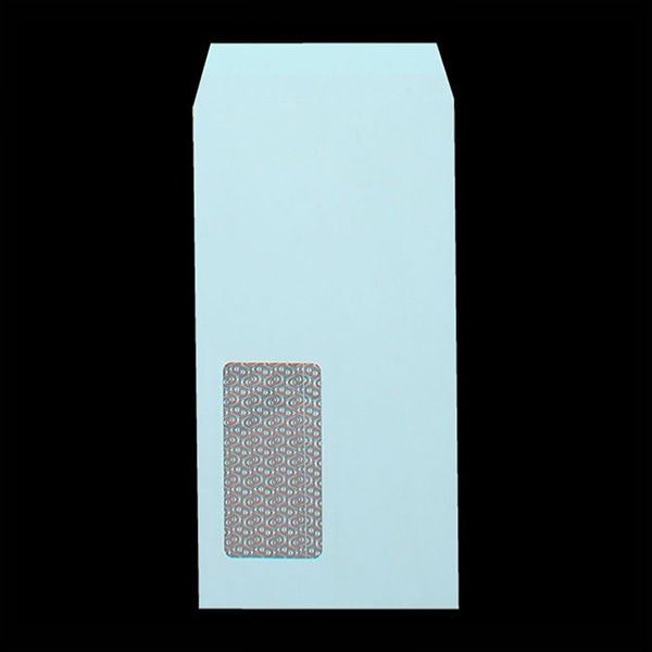 山櫻 封筒　長3窓付　中貼　ヨミニクイ　ECブルー80 CoC　〒枠なし　A725 00564534 　1000枚/箱（ご注文単位1箱）【直送品】